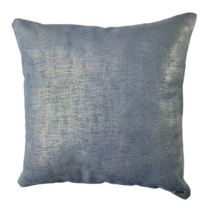 Leather cushion blue